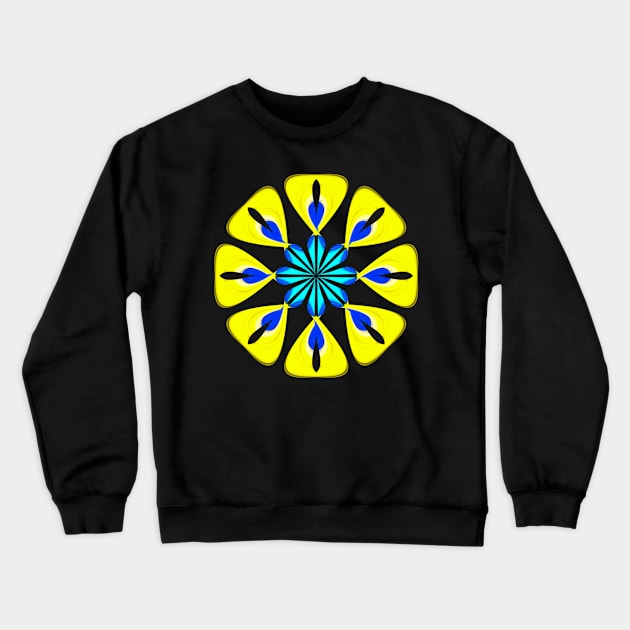 Yellow mandala Crewneck Sweatshirt by Meo Design